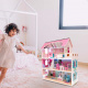 Aga MDF Babaház bútorokkal 70 cm Rózsaszín LED
