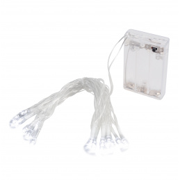 Linder Exclusiv Karácsonyi lánc elemmel 30 LED Hideg fehér Linder Exclusiv Karácsonyi lánc elemmel 30 LED Hideg fehér