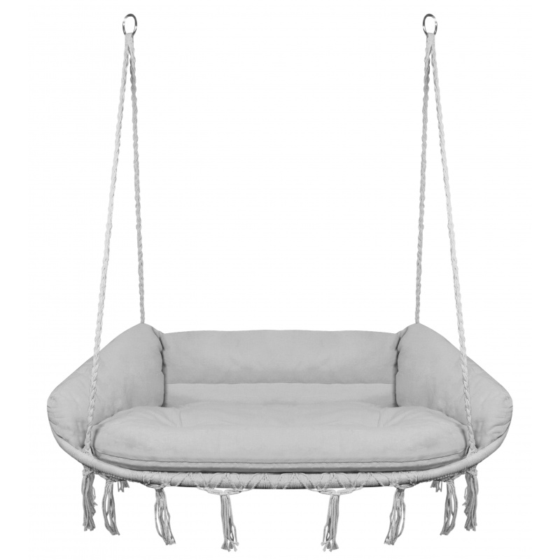 Aga Kétszemélyes függő hintaszék Világosszürke