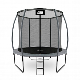 Aga SPORT EXCLUSIVE Trambulin 250 cm Szürke + védőháló + létra