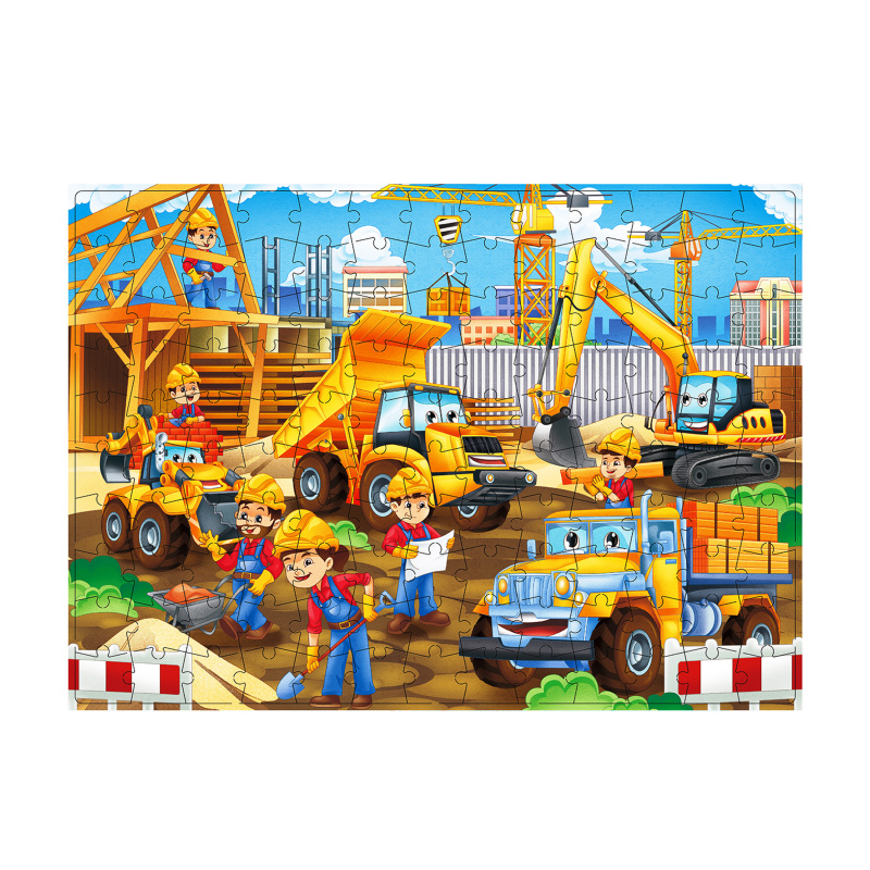 Aga4Kids Gyerek puzzle Építkezés 130 darabos