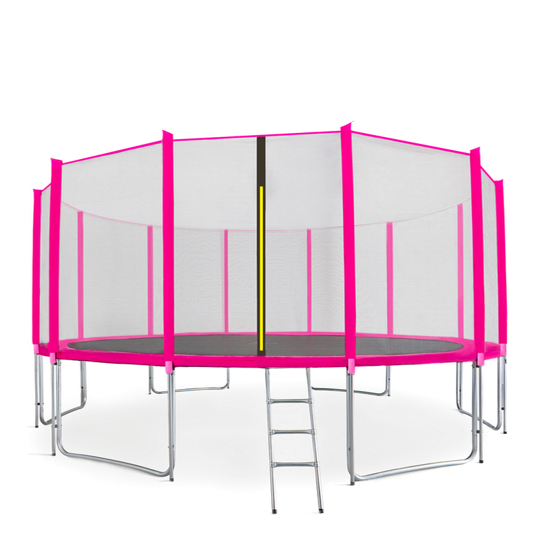 Aga SPORT PRO trambulin 500 cm Rózsaszín + védőháló + létra + cipőzseb