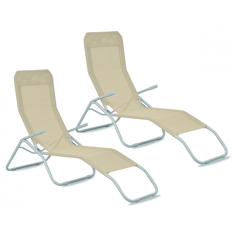 Aga 2x Kerti napozóágy SIESTA Bézs