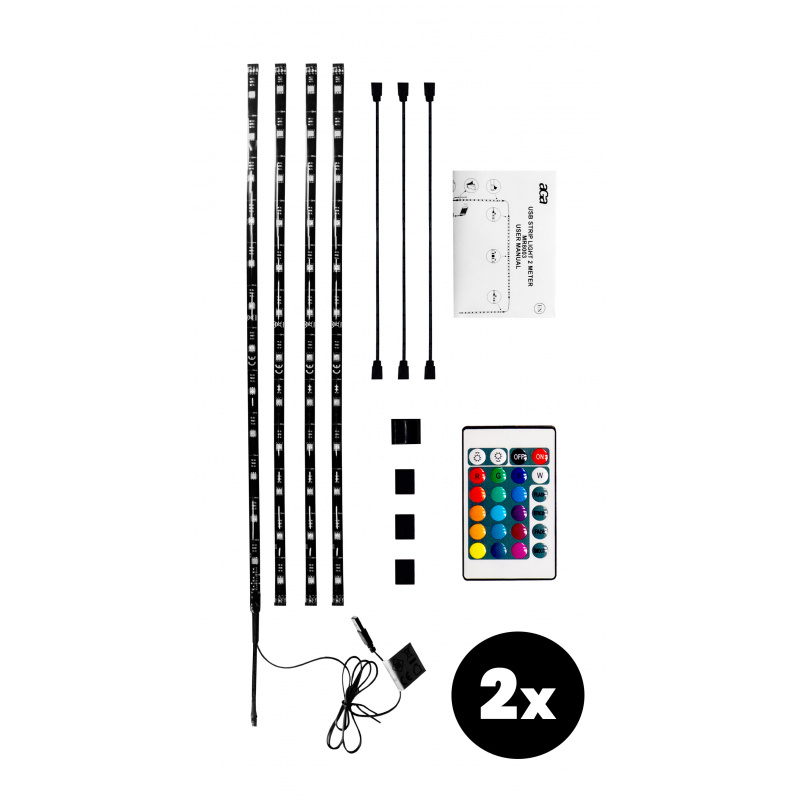 Aga 2x RGB LED szalag a televízióhoz 4x50 cm