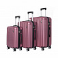 Aga Travel MR4652 bőröndszett bordó