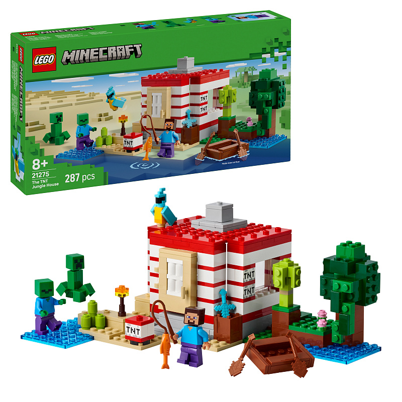 LEGO® Minecraft® 21275 Dinamitház a dzsungelben