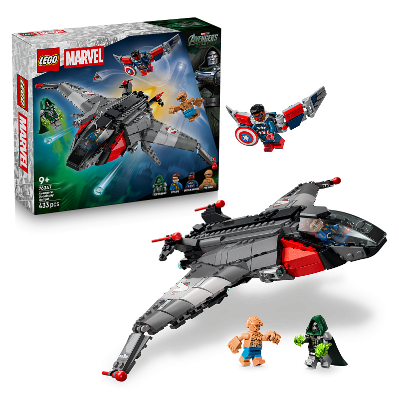 LEGO® ǀ Marvel 76347 Bosszúállók: Doctor Doom ébredése Quinjet építőjáték 