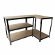 Linder Exclusiv Fém polcrendszer 180x90x40 cm 5 polcos Fekete