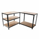 Linder Exclusiv Fém polcrendszer 180x90x40 cm 5 polcos Fekete