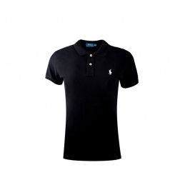 Ralph Lauren női póló SKINNY-FIT fekete kis póni fehér