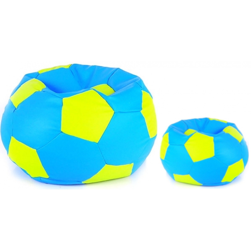 Aga Ülőtáska BALL XXXL Világoszöld - Világoskék + lábtartó