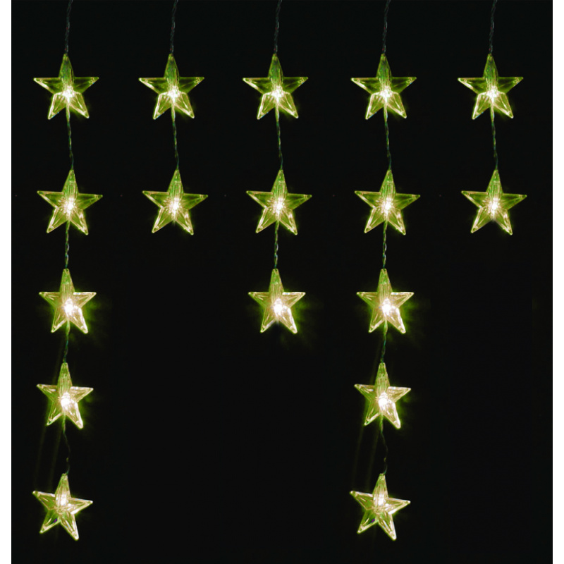 Linder Exclusiv Karácsonyi fényfüggöny Csillagok 40 LED Meleg fehér