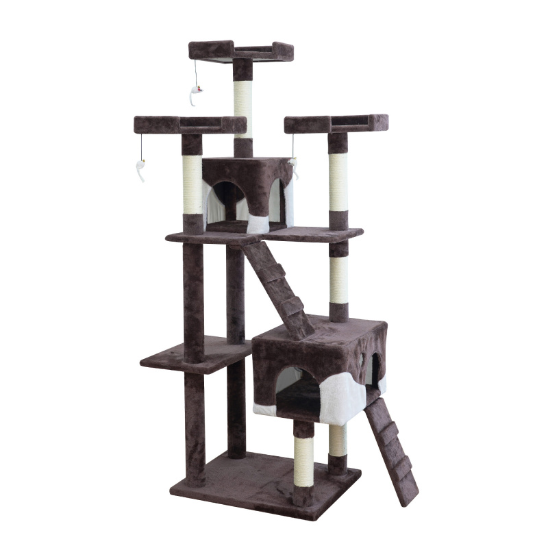 Aga Macskakaparófa 170 cm Barna-fehér