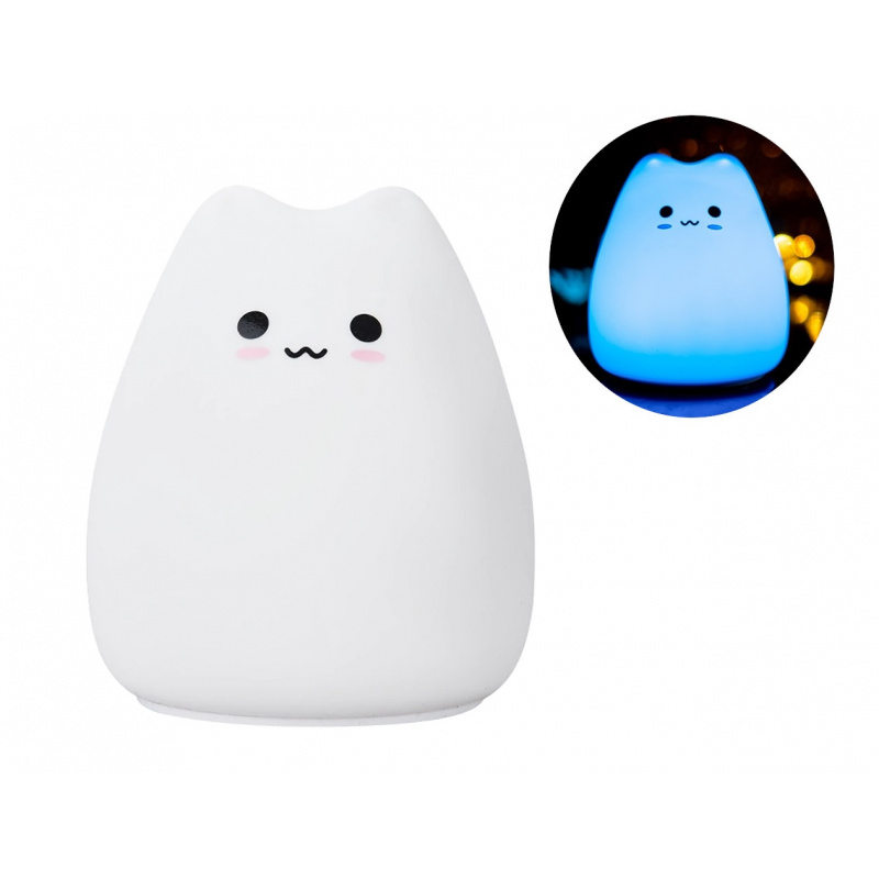 Aga Érintős éjszakai fény Little Cat - szilikon LED