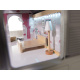 Aga MDF Babaház bútorokkal 78cm LED Fekete