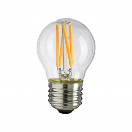 LED izzó - E27 - G45 - 6W - 510Lm - filament - meleg fehér
