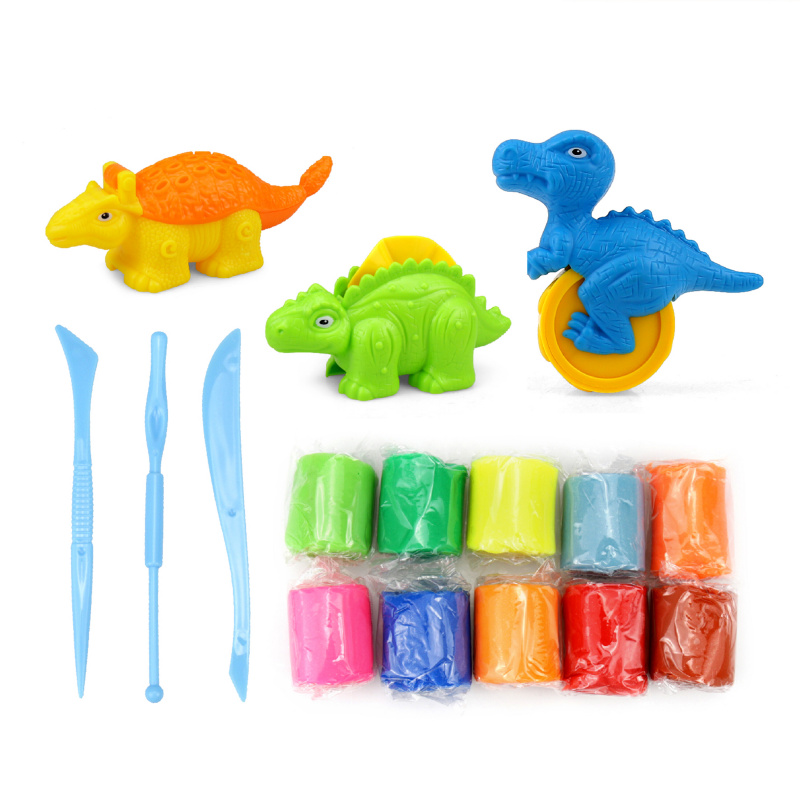 Aga4Kids Gyurma 10db + kiegészítők Dinoszauruszokkal