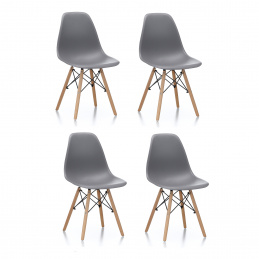 Aga 4x Étkezőszék Szürke