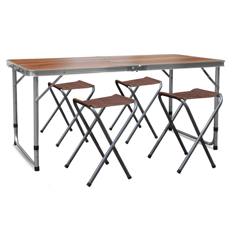 Aga kemping összecsukható készlet barna