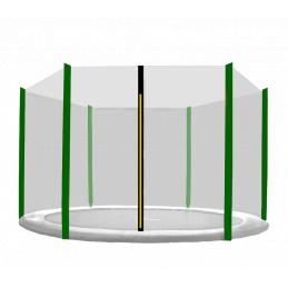 Aga Védőháló 250 cm 6 rúdhoz Fekete háló / Sötétzöld