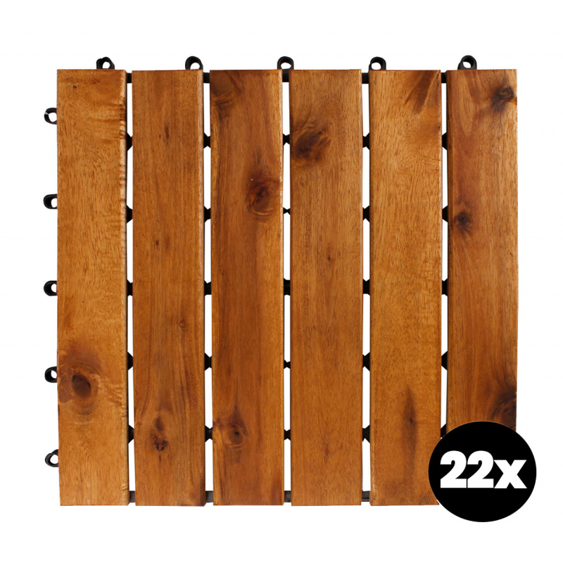 Linder Exclusiv Akácfa teraszlapok 30x30 cm 22 db