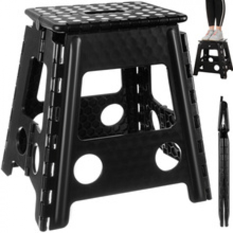 Csúszásgátló összecsukható szék fekete Malatec 18595