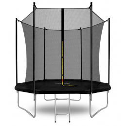 Aga SPORT FIT Trambulin 250 cm Fekete + belső védőháló + létra