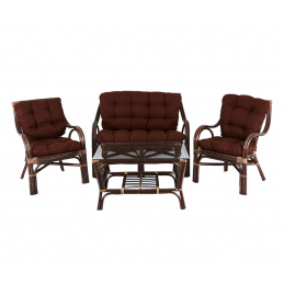 Aga Rattan  ülőgarnitúra szett BUTEO Choco sötétbarna