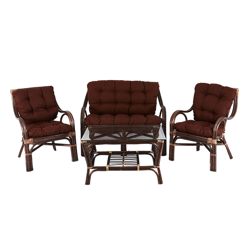 Aga Rattan  ülőgarnitúra szett BUTEO Choco sötétbarna