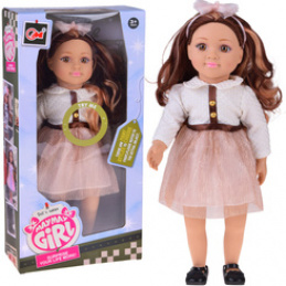 Stílusos Baba 48 cm hosszú barna hajjal – aranyos stílus ZA5842 univerzális