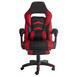 Aga irodai szék fekete - piros lábtartóval