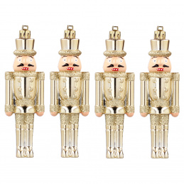 Aga Karácsonyi díszek szett 4 db Diótörő Arany