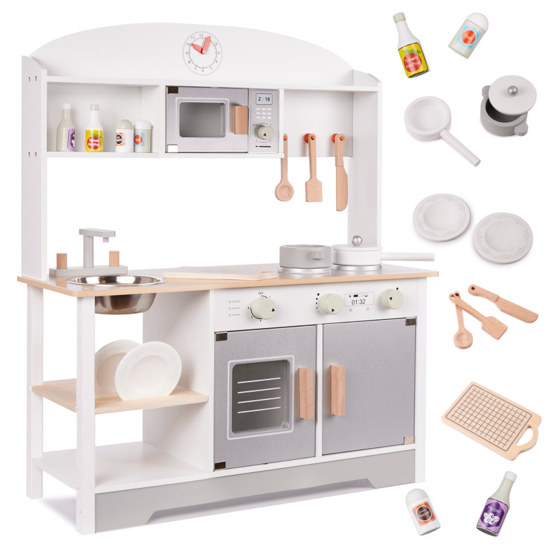 Aga Gyermek fajáték konyha MDF MODERN CLASSIC kiegészítőkkel