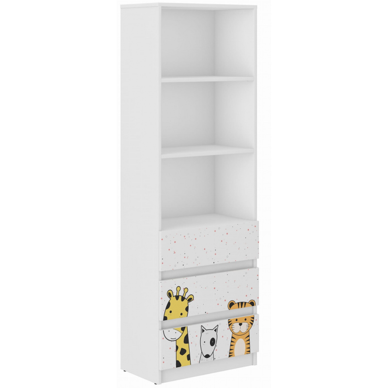 Fa játékok gyerek könyvespolc Mini állatkert B-3