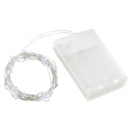 Linder Exclusiv Karácsonyi lánc elemmel 50 LED Hideg fehér Linder Exclusiv Karácsonyi lánc elemmel 50 LED Hideg fehér