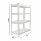Aga Fém polc 180x90x40 cm 4 polc