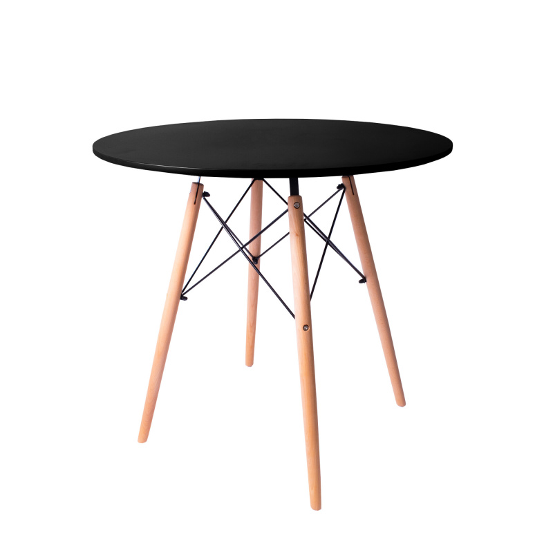 Aga Étkezőasztal 80 cm Fekete