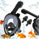 Aga Teljes arcos snorkel maszk L/XL fekete