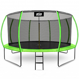 Aga SPORT EXCLUSIVE Trambulin 430 cm Világoszöld + védőháló + létra