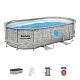 BESTWAY Power Steel Swim Vista medencés ablak 427x250x100 14x8FT 7in1