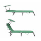 Aga Kerti állítható napozóágy tetővel Világoszöld
