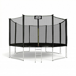 Aga SPORT PRO Trambulin 366 cm Fekete + védőháló + létra