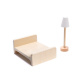 Aga MDF Babaház bútorokkal 78cm LED Fekete