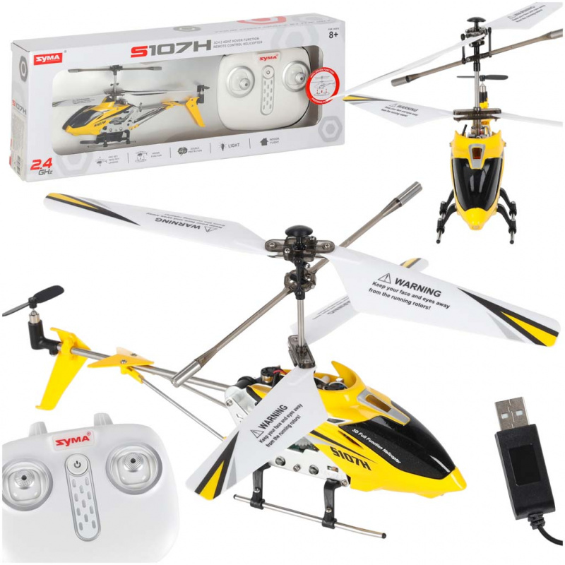 Syma RC helikopter SYMA S107H 2,4GHz RTF sárga