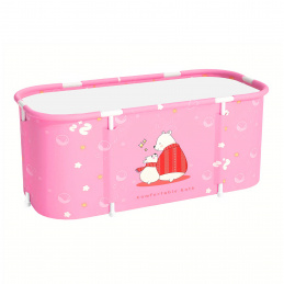 Aga Összecsukható hordozható kád 115x60x50 cm Rózsaszín