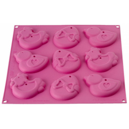 Silikomart Sütőforma 9 darabos készlet rózsaszínű