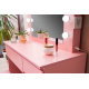 Aga Fésülködőasztal tükörrel, világítással és el.rózsaszín konnektor