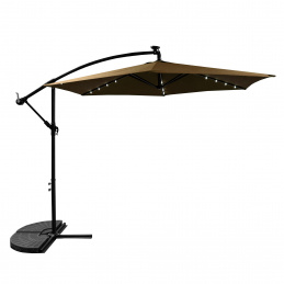 Aga Kerti napernyő 300 cm Barna LED világítással