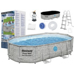 Bestway 488x305x107 medenceállvány 11in1 kő 56946
