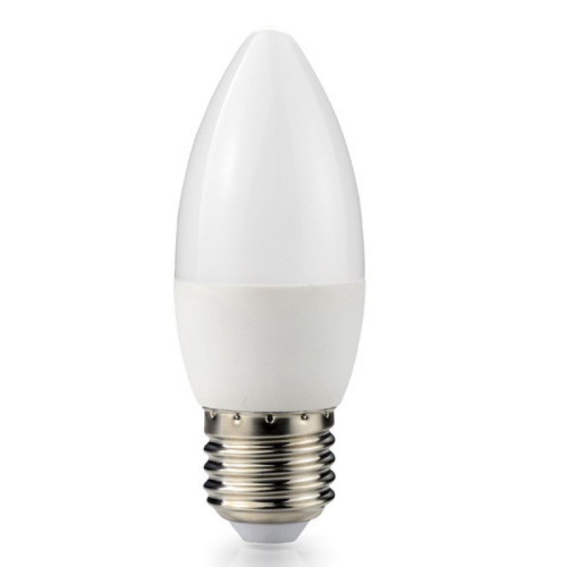LED izzó - ecoPLANET - E27 - 10W - gyertya - 880Lm - meleg fehér